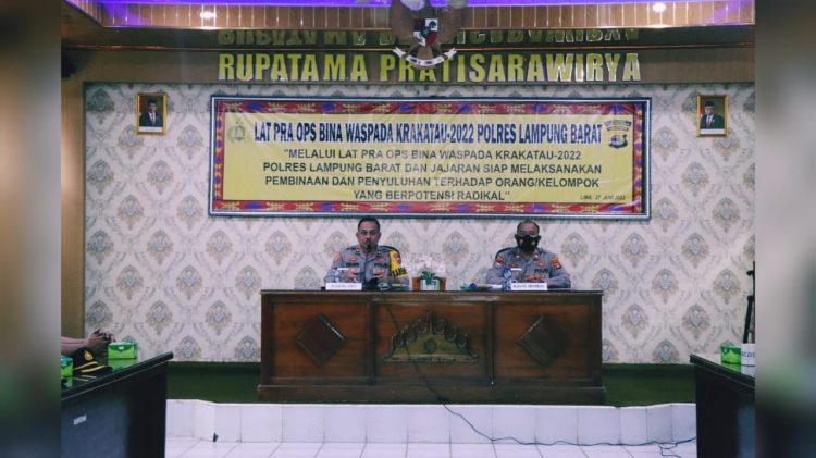 Polres Lampung Barat Umumkan Pelaksanaan Operasi Bina Waspada Krakatau 2022
